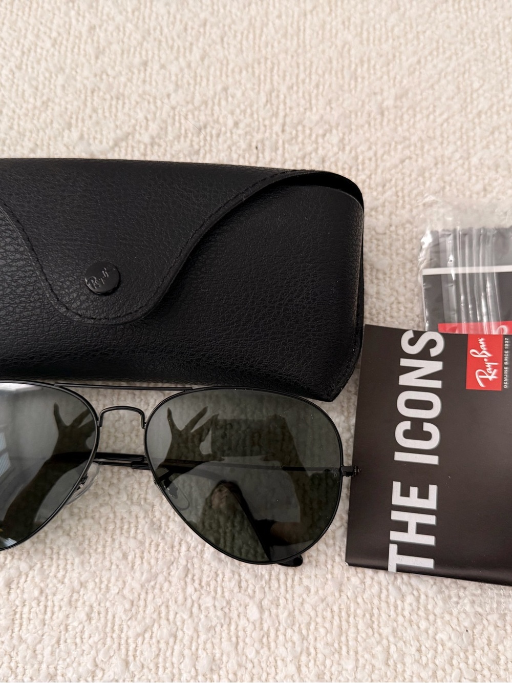 Ray-Ban Black Aviator Large Metal Sunglasses